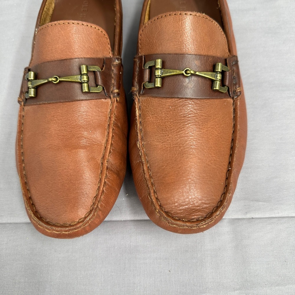 Cole Haan Somerset Link Bit Loafers Men 9.5M Brown Leather Slip On Driving Shoes - Picture 3 of 11
